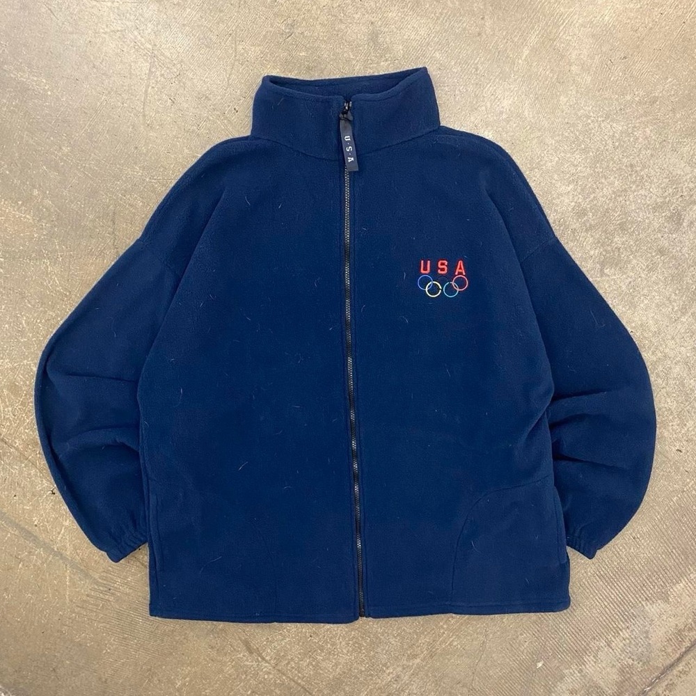 Vintage Team USA Olympics 90s Full Zip Fleece Size XXL